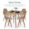 Best Choice Products 5-Piece Compact Mid-Century Modern Dining Set w/ 4 Chairs, Wooden Legs